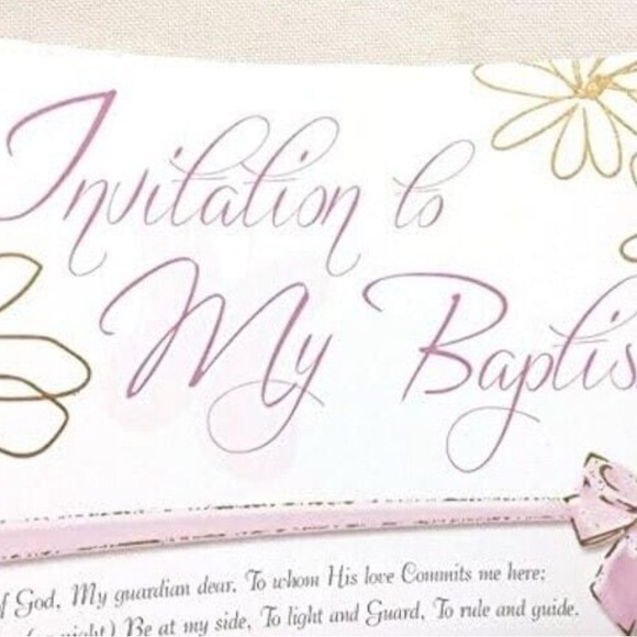 SF Imports My Baptism Girls Themed Invitations Religious Party Supplies 8 Count - Picture 2 of 3